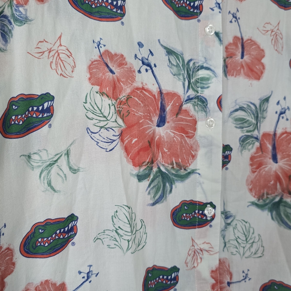Wes & Willy Florida Gators UF College Crepe Full-Button Swimsuit Cover-Up NWT - Picture 4 of 9